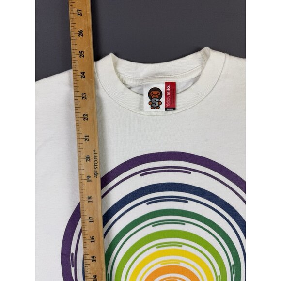 Vintage Y2K Baby Milo A Bathing Ape Bape White Shirt Streetwear Hype 2005 Small - Picture 11 of 11